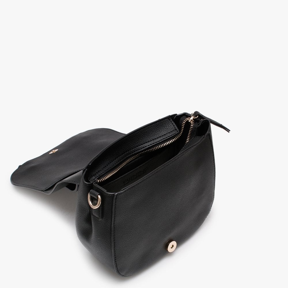 Alma Black Pebbled Satchel Bag