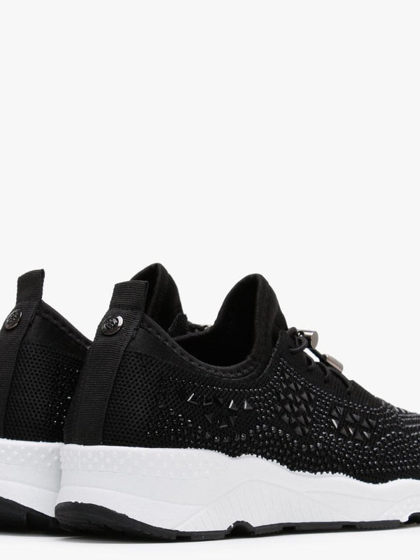 Borena Black Embellished Trainers