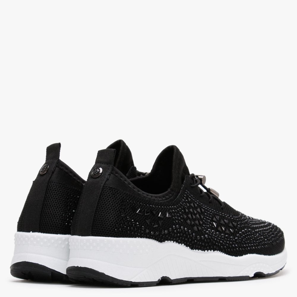 Borena Black Embellished Trainers
