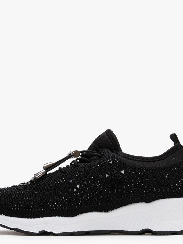 Borena Black Embellished Trainers