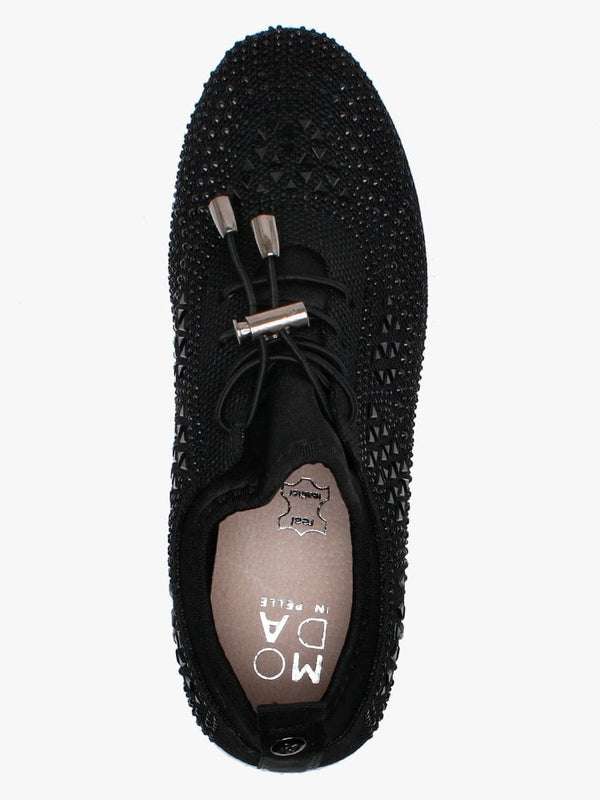 Borena Black Embellished Trainers