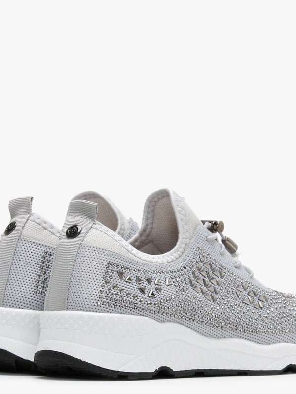 Borena Grey Embellished Trainers