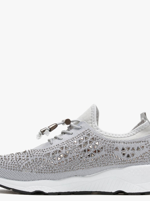 Borena Grey Embellished Trainers