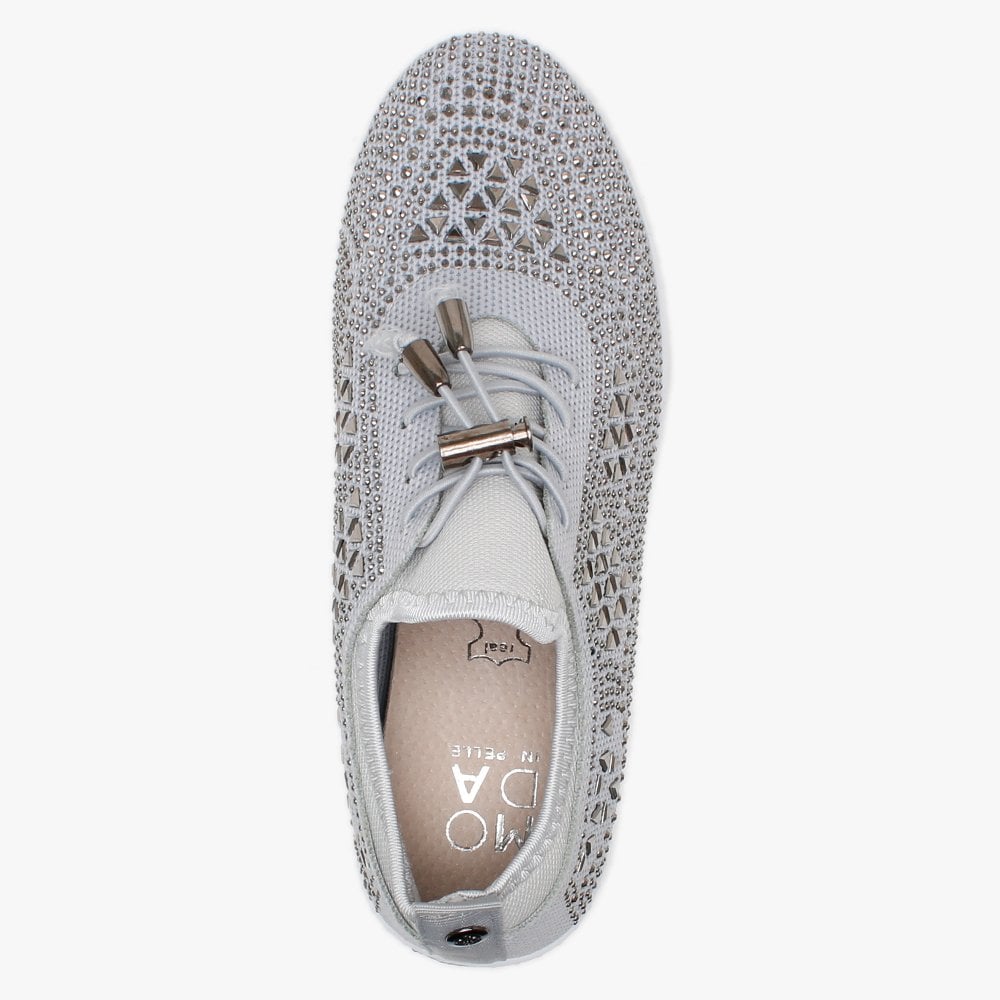 Borena Grey Embellished Trainers
