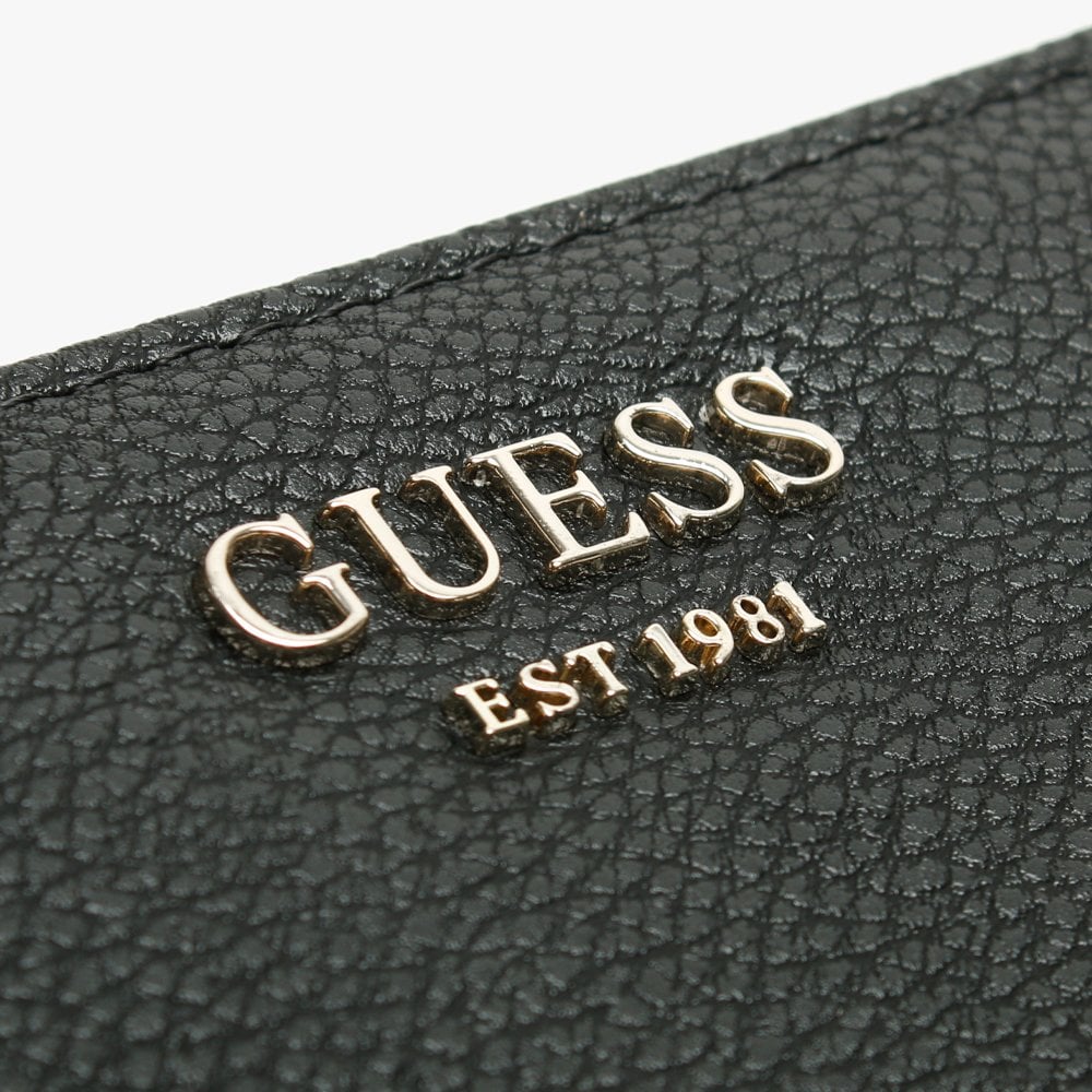 Vikky SLG Large Black Textured Zip Around Wallet