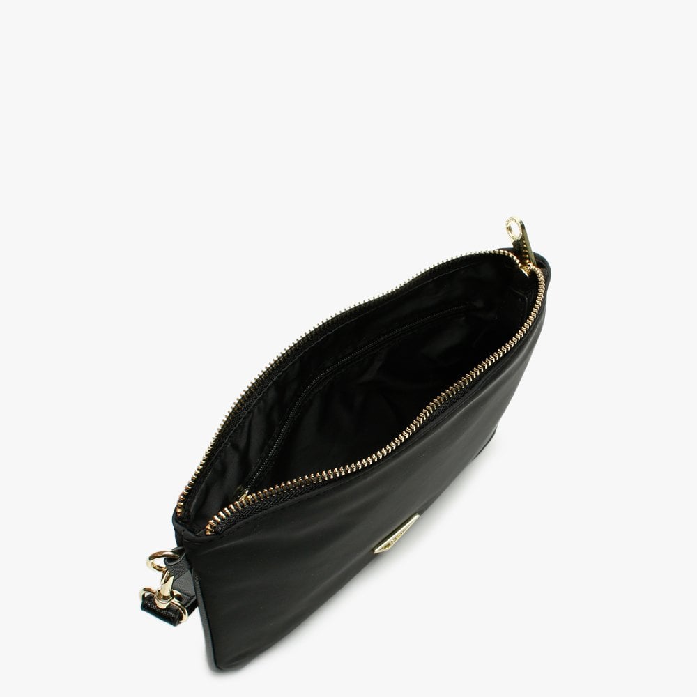 Did I Say 90s Black Top Zip Wristlet Pouch