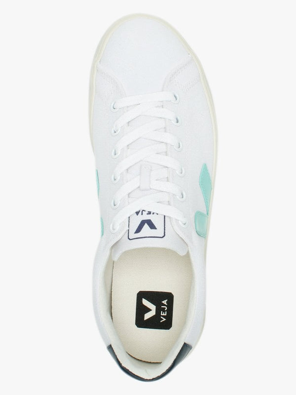 Esplar SE Vegan Canvas White Turquoise Nautico Trainers