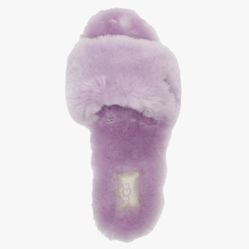 Fluff Slide Lilac Bloom Sheepskin Slippers