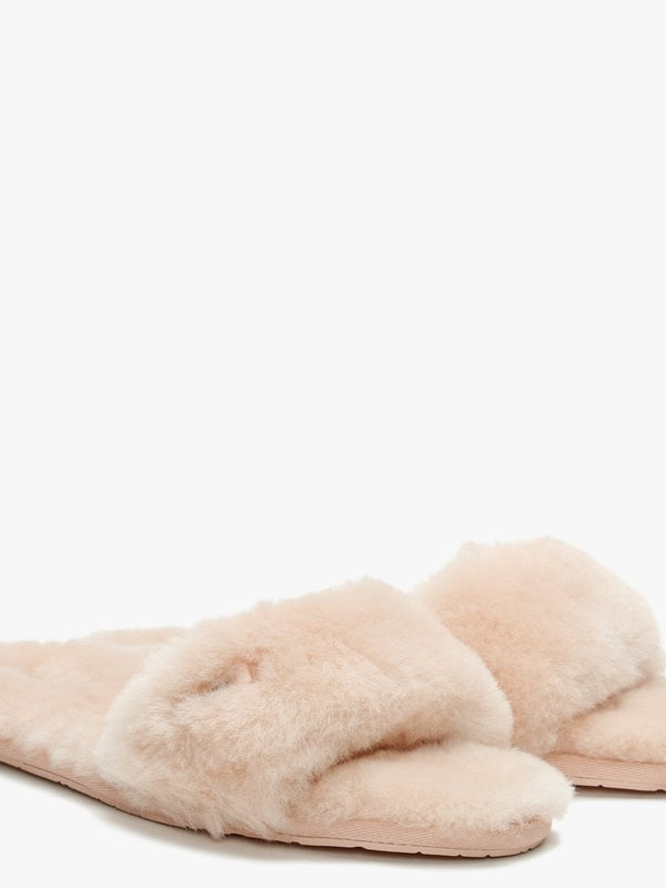 Fluff Slide Quartz Sheepskin Slippers