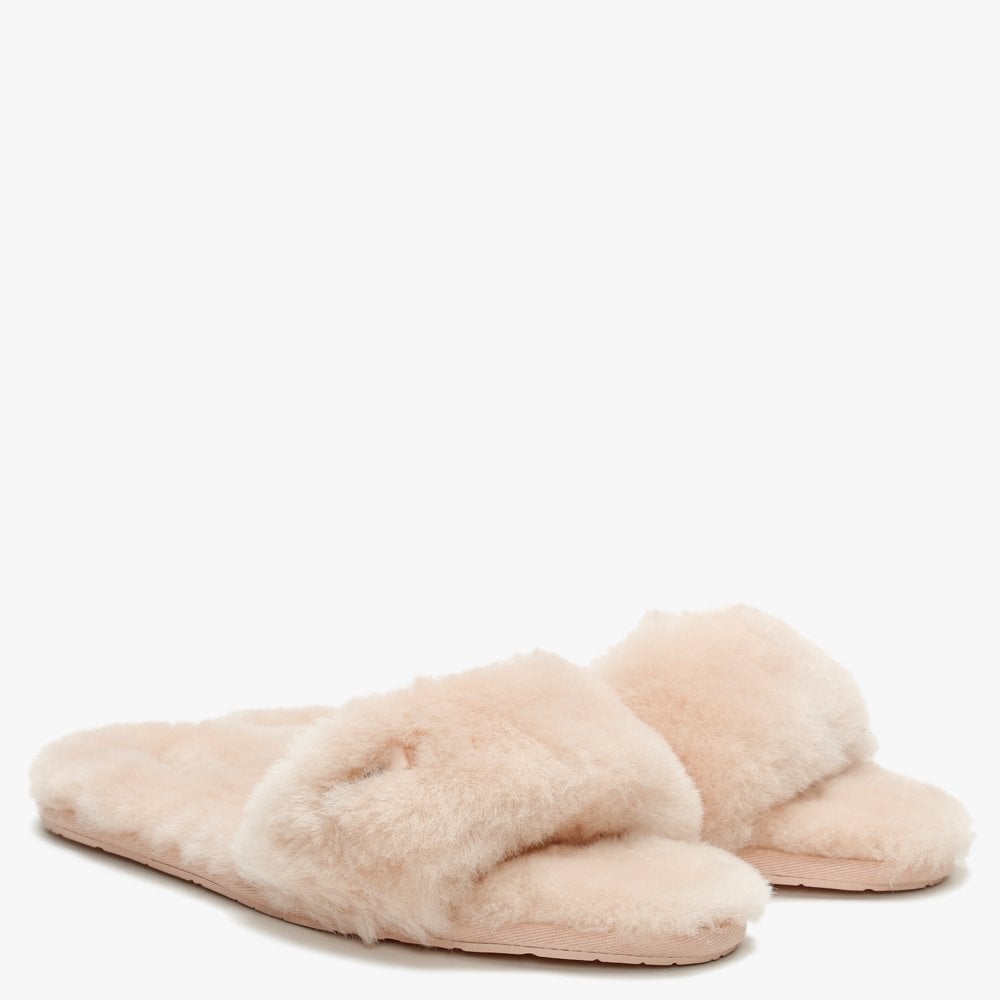 Fluff Slide Quartz Sheepskin Slippers