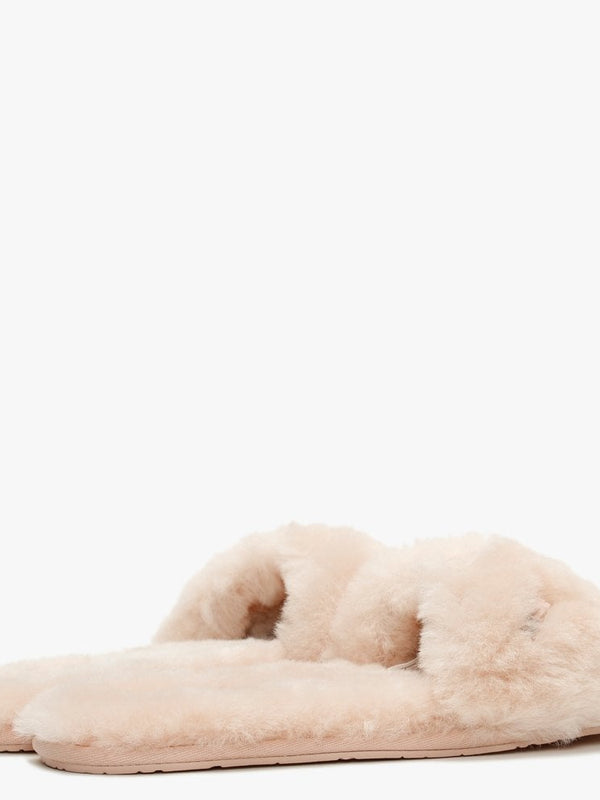 Fluff Slide Quartz Sheepskin Slippers