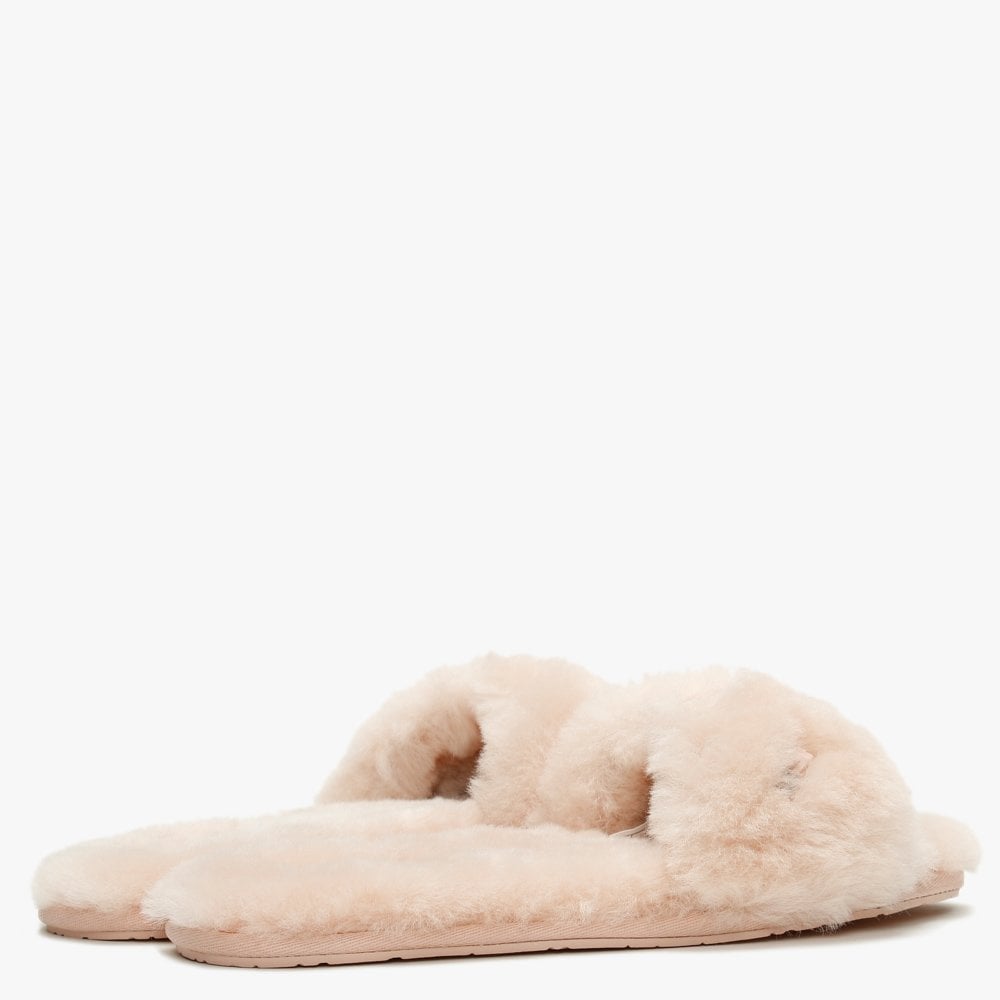 Fluff Slide Quartz Sheepskin Slippers