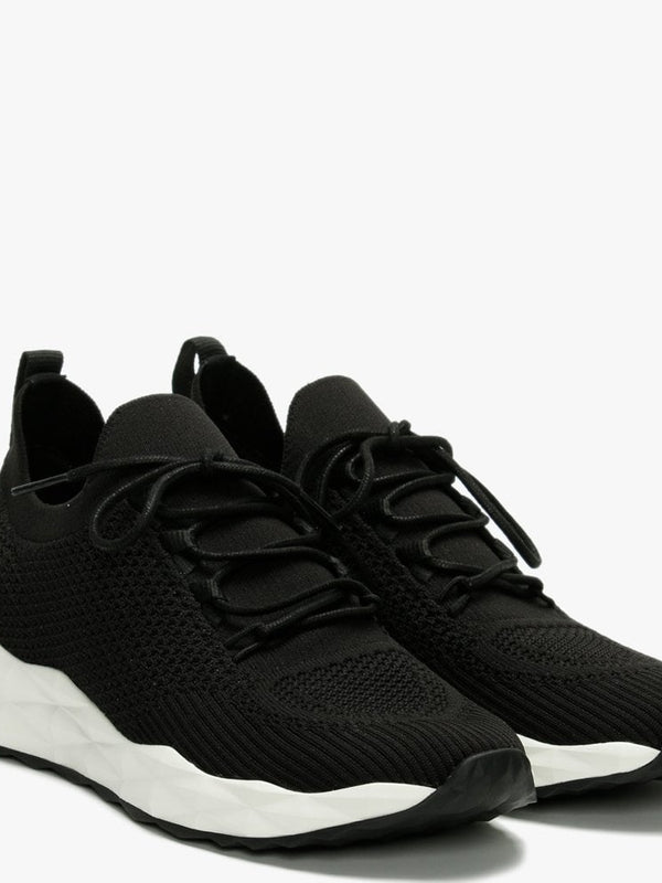 Skate Black Knitted Trainers