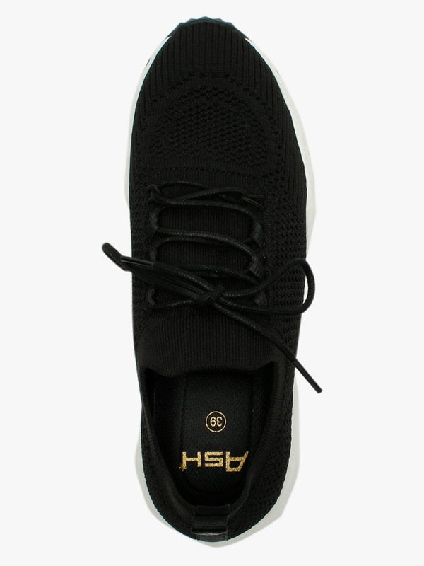 Skate Black Knitted Trainers