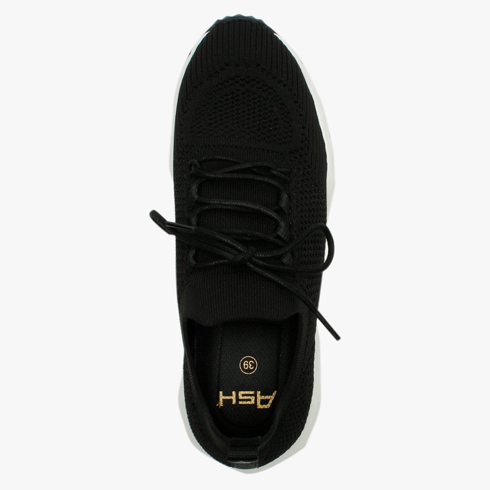 Skate Black Knitted Trainers