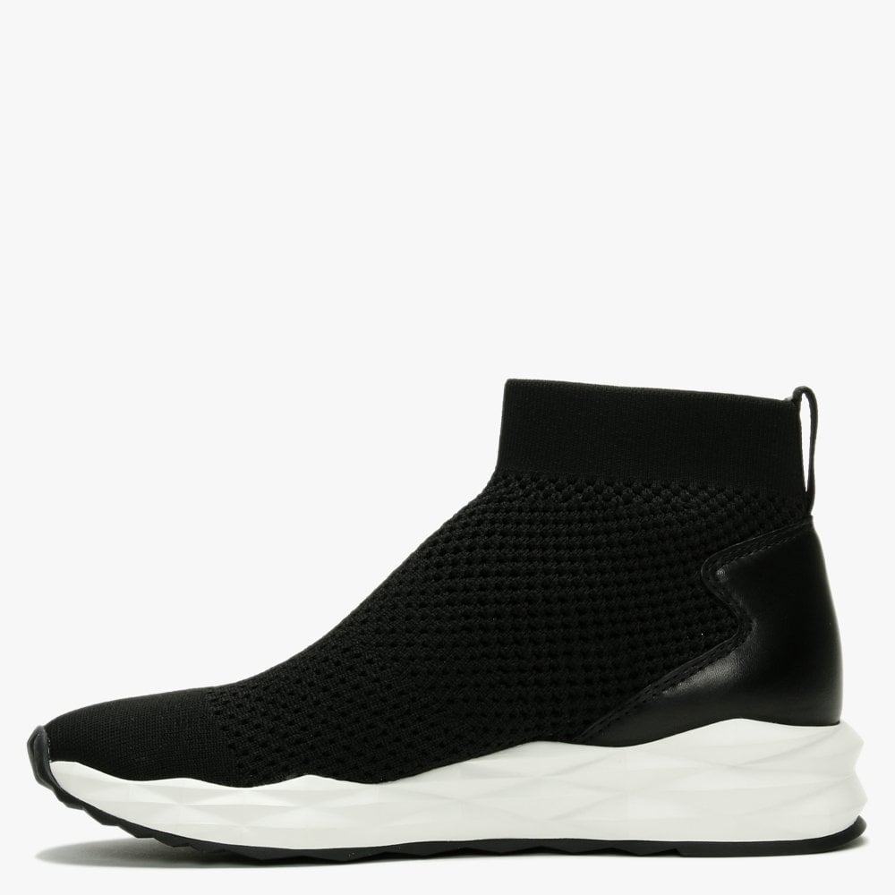 Sound Black Knitted High Top Trainers