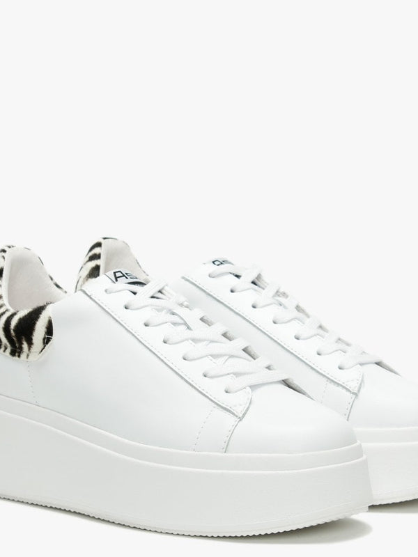 Moby White Black White Trainers