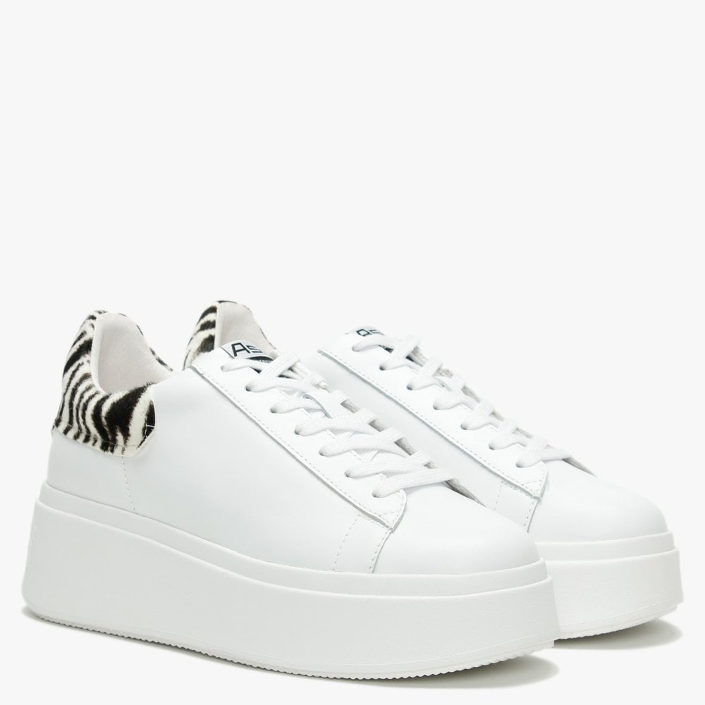 Moby White Black White Trainers