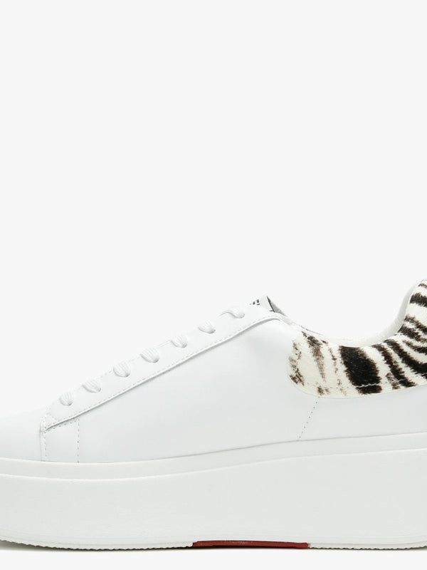 Moby White Black White Trainers