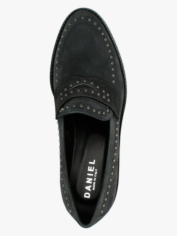 Emilia Grey Suede Loafers