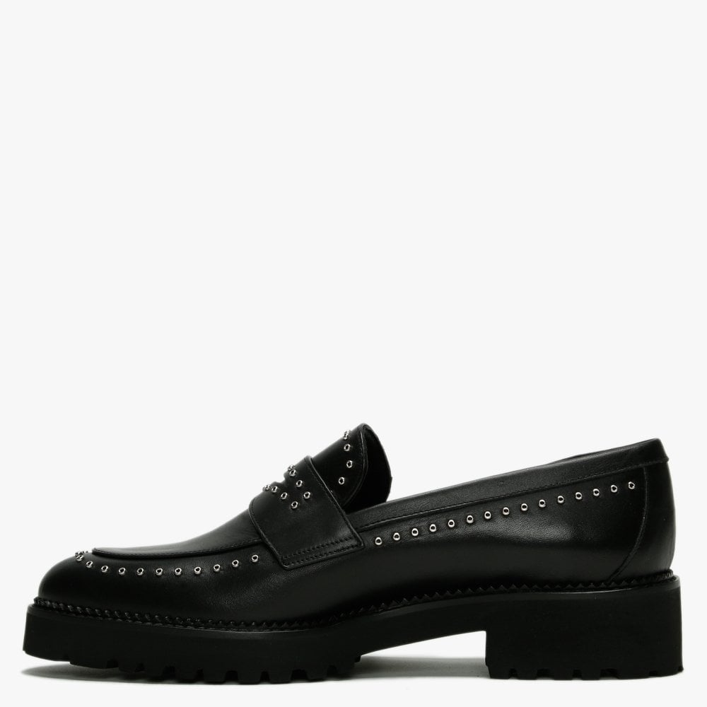 Emilia Black Leather Loafers
