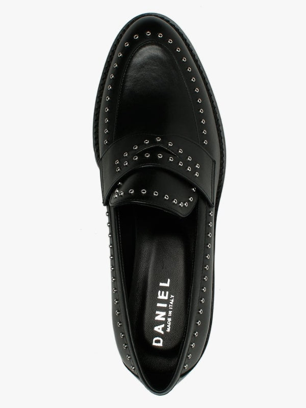 Emilia Black Leather Loafers