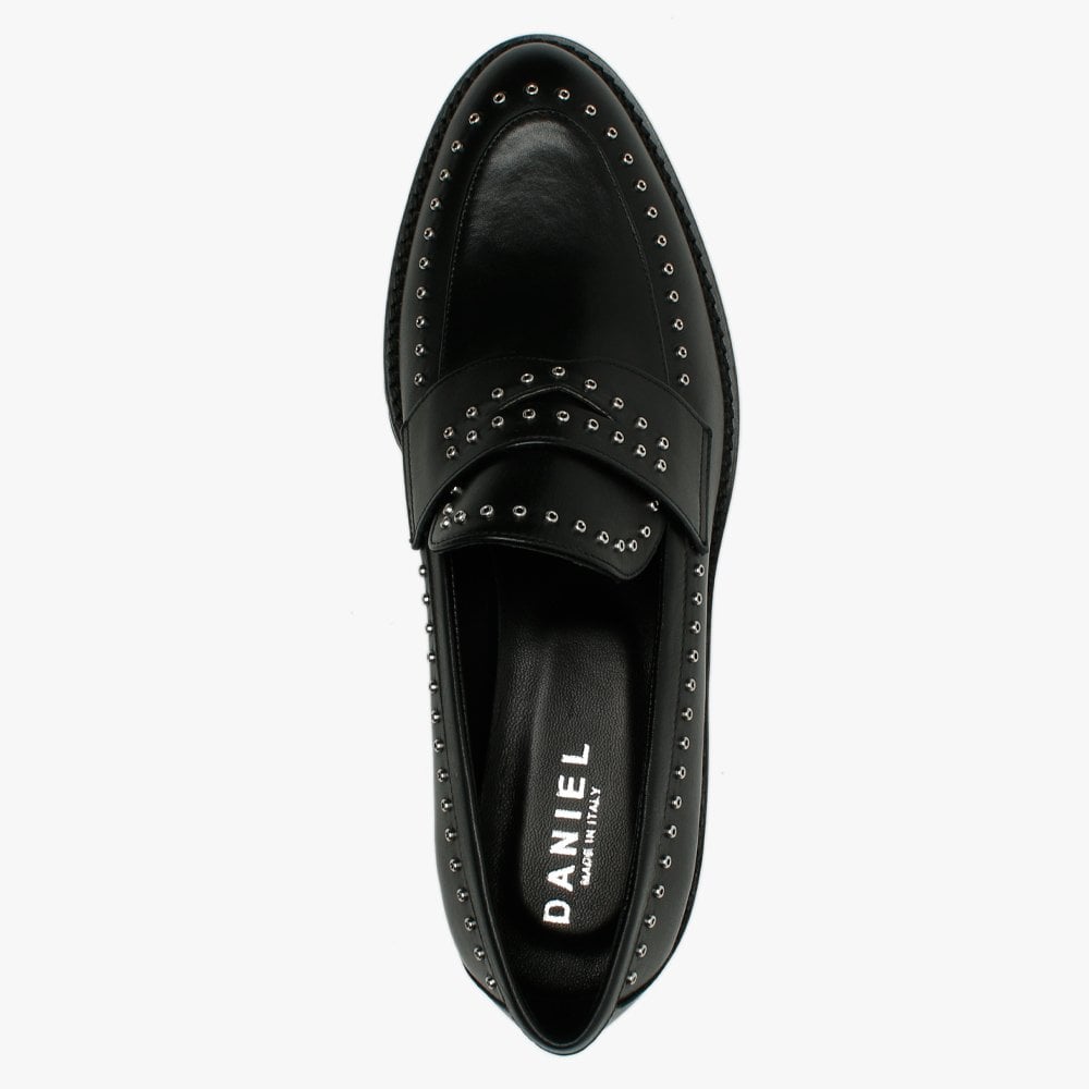 Emilia Black Leather Loafers