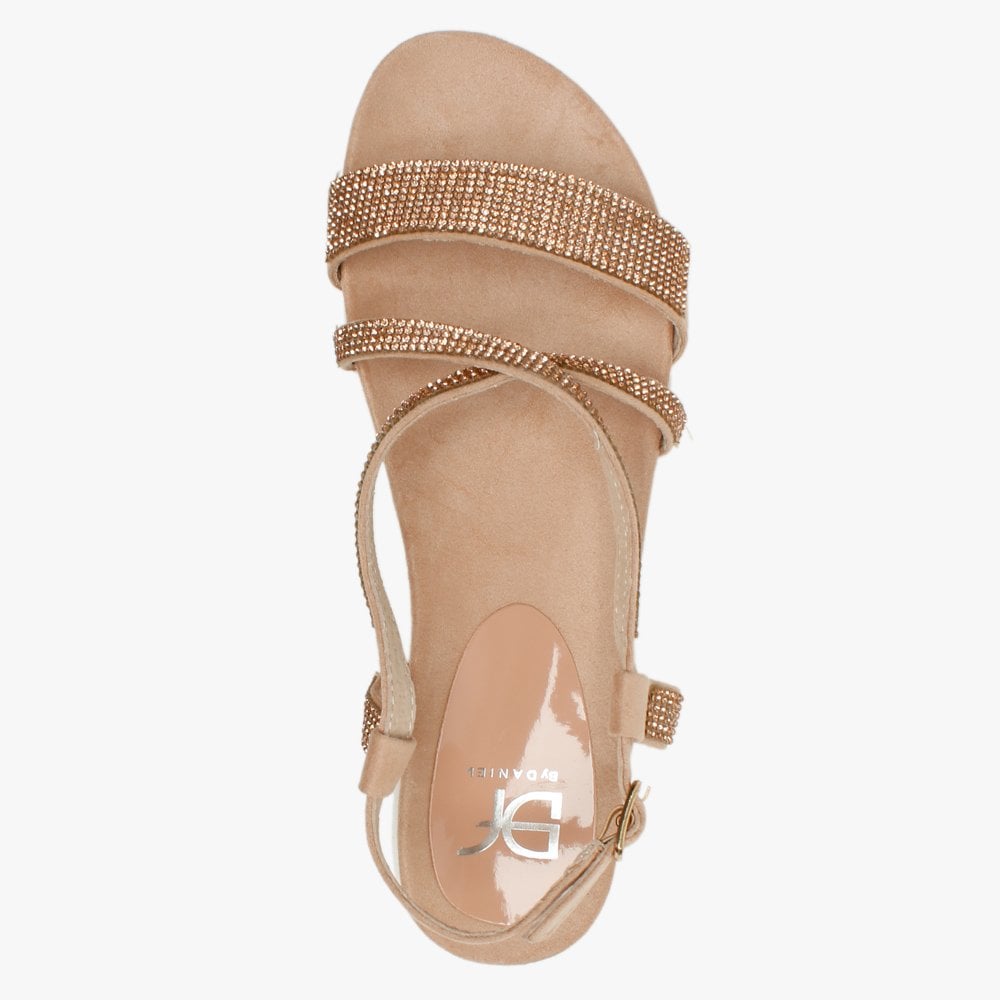 Narina Pink Metallic Embellished Sandals