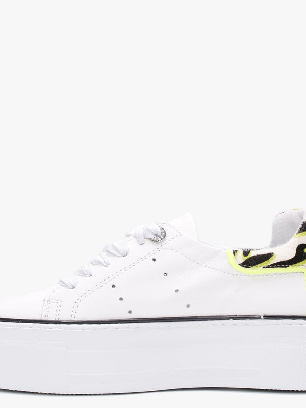 Tyburn White Leather Flatform Trainers