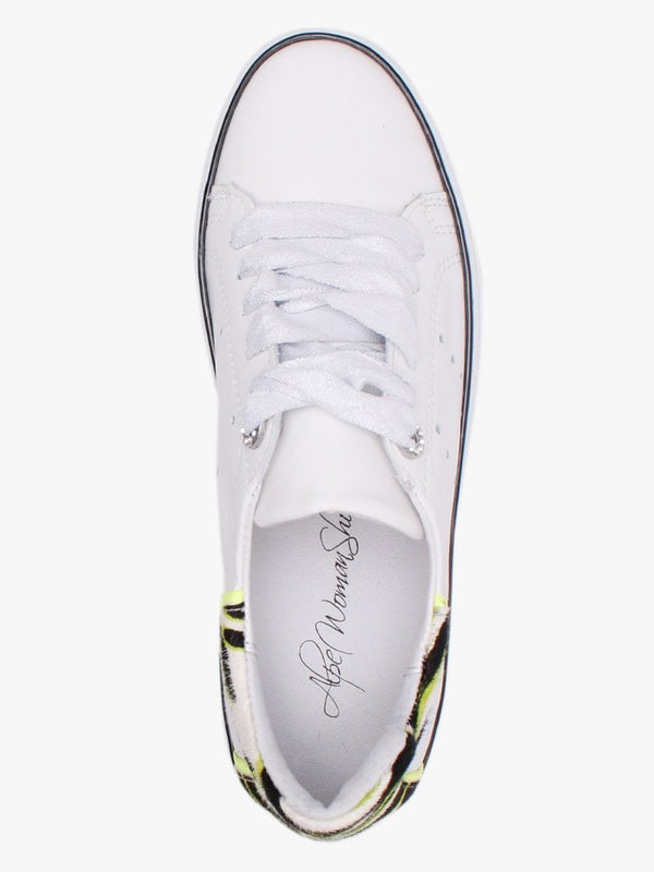 Tyburn White Leather Flatform Trainers
