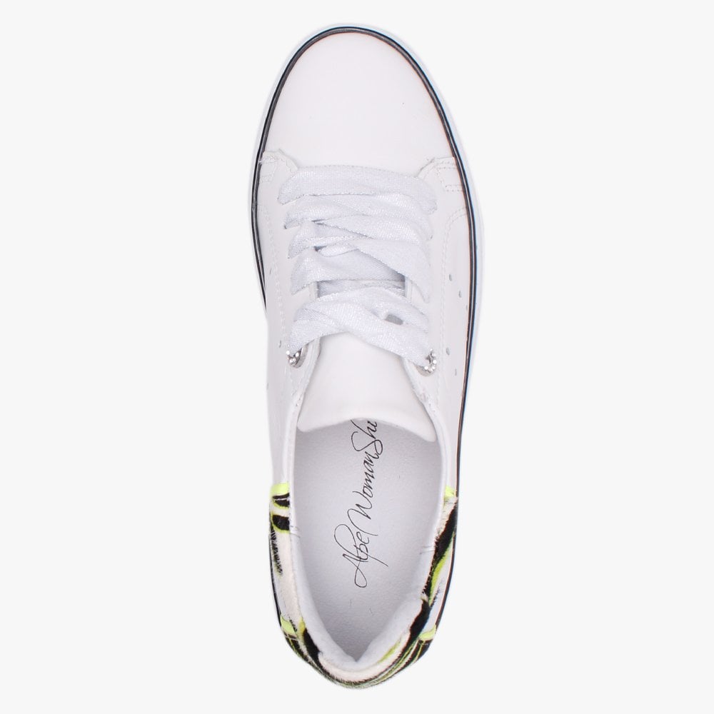 Tyburn White Leather Flatform Trainers
