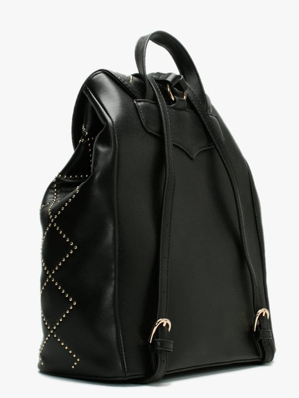 Mandolino Black Quilted Backpack