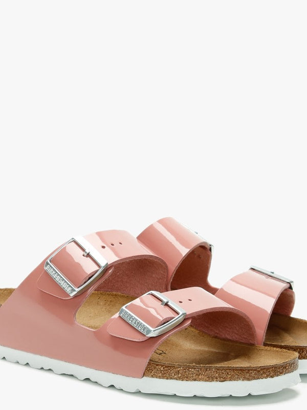 Arizona Birko-Flor Patent Old Rose Mules