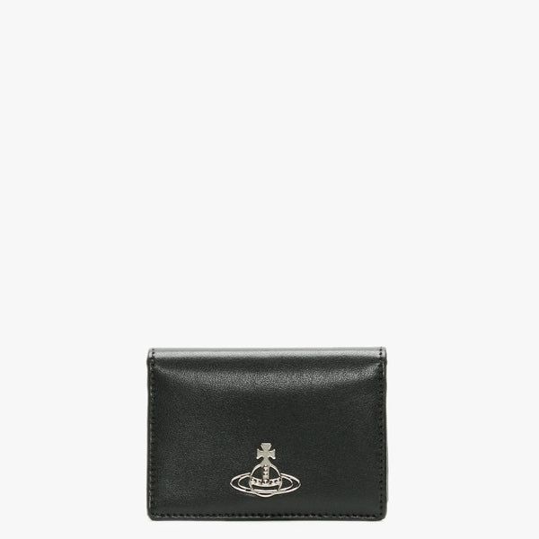 Small Anna Black Leather Card Holder