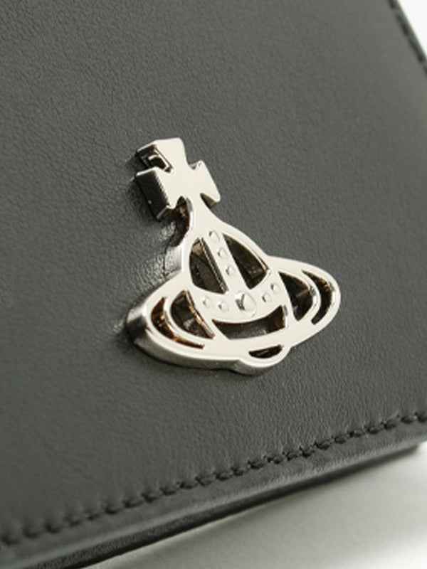 Small Anna Black Leather Card Holder