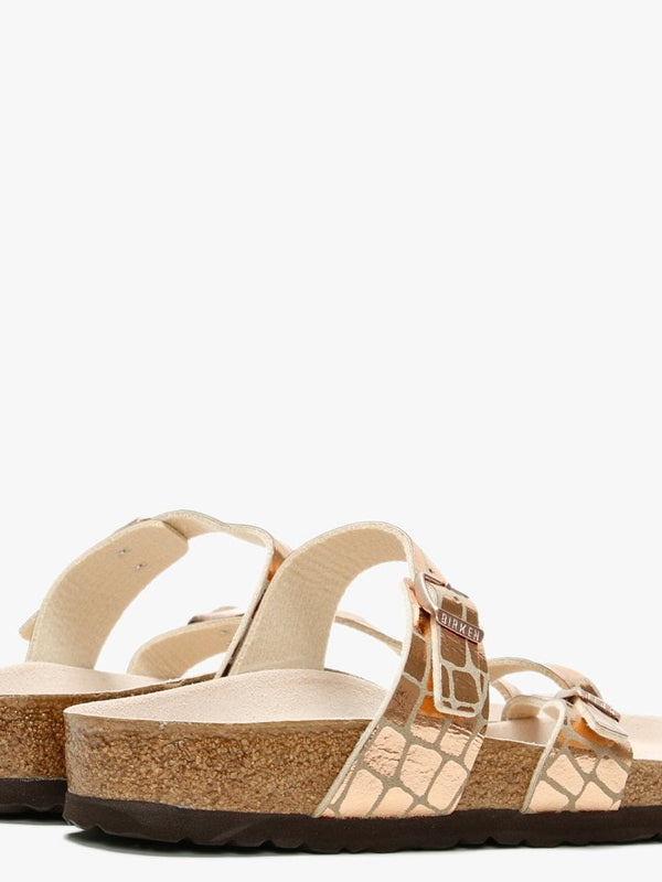 Mayari Gator Gleam Copper Thong Sandals