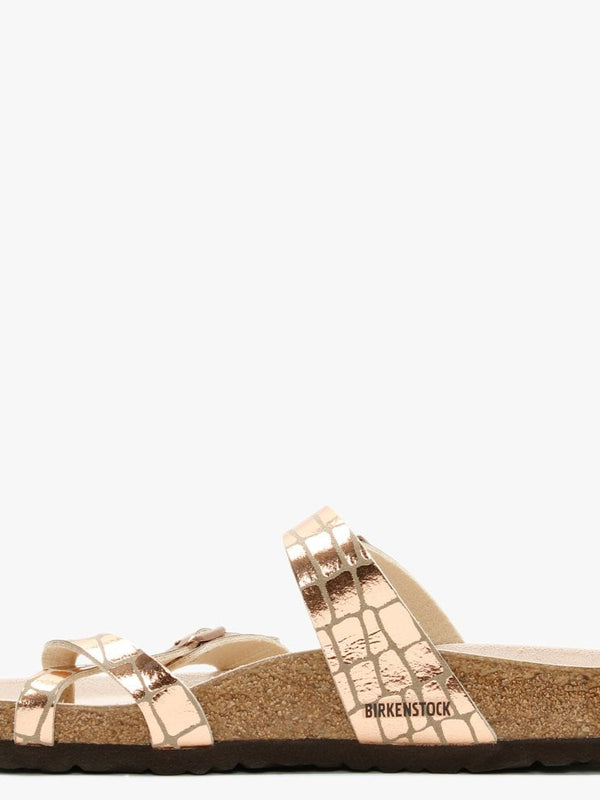 Mayari Gator Gleam Copper Thong Sandals