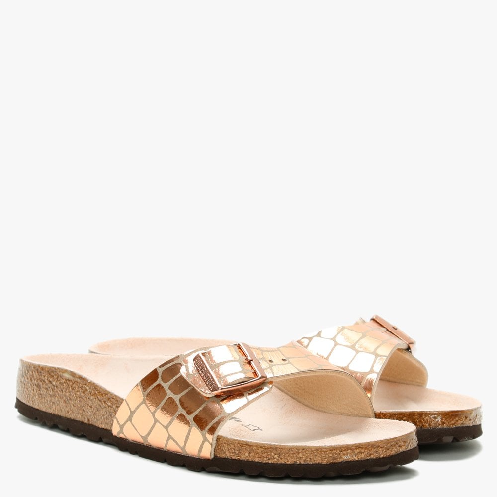 Madrid Gator Gleam Copper Mules
