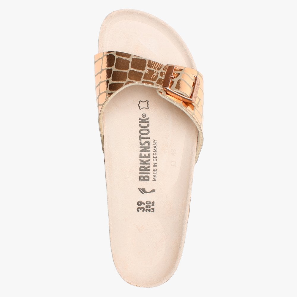 Madrid Gator Gleam Copper Mules