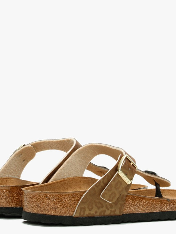 Gizeh Leopard Gold Birko-Flor Sandals