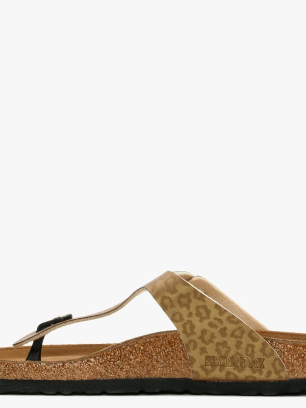 Gizeh Leopard Gold Birko-Flor Sandals