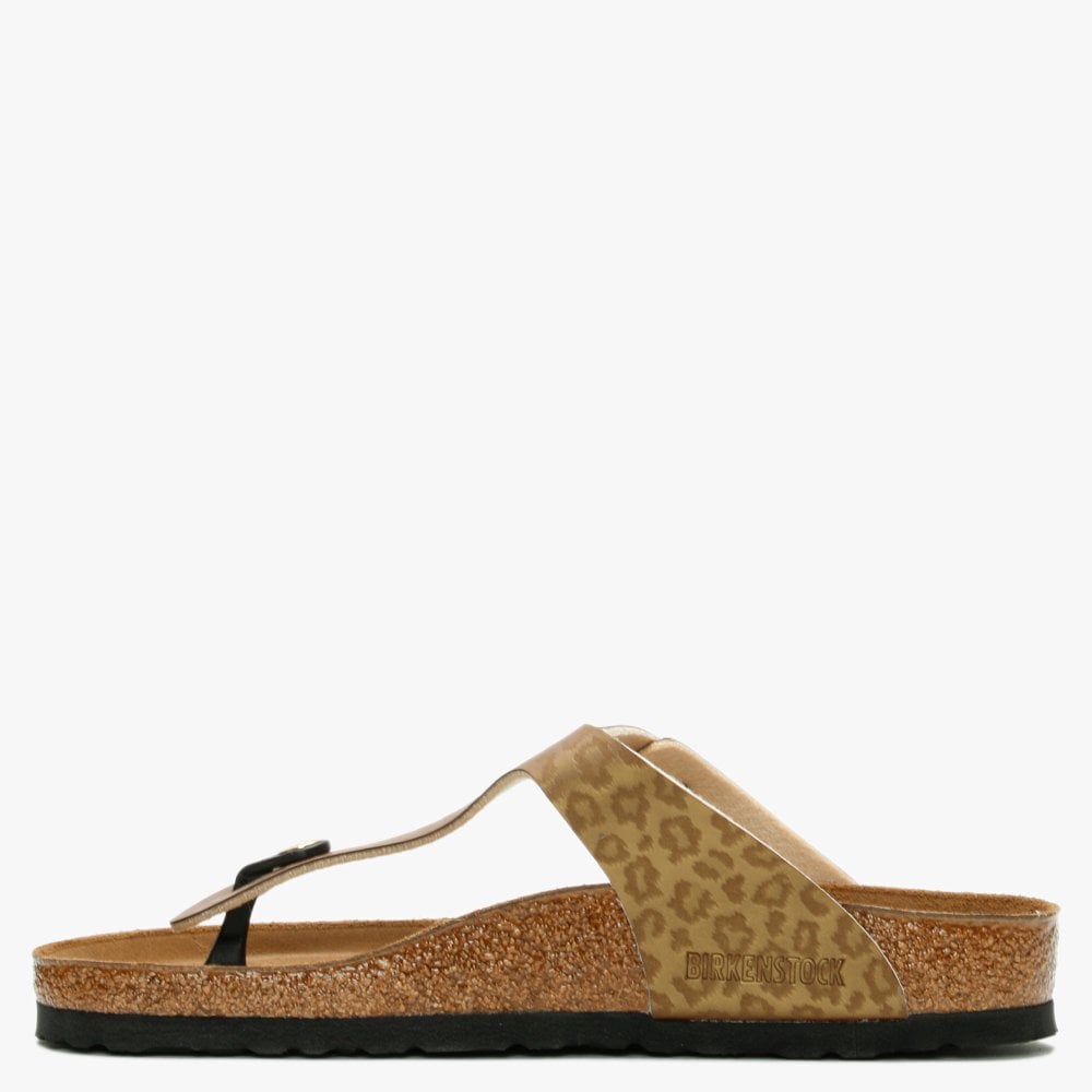 Gizeh Leopard Gold Birko-Flor Sandals