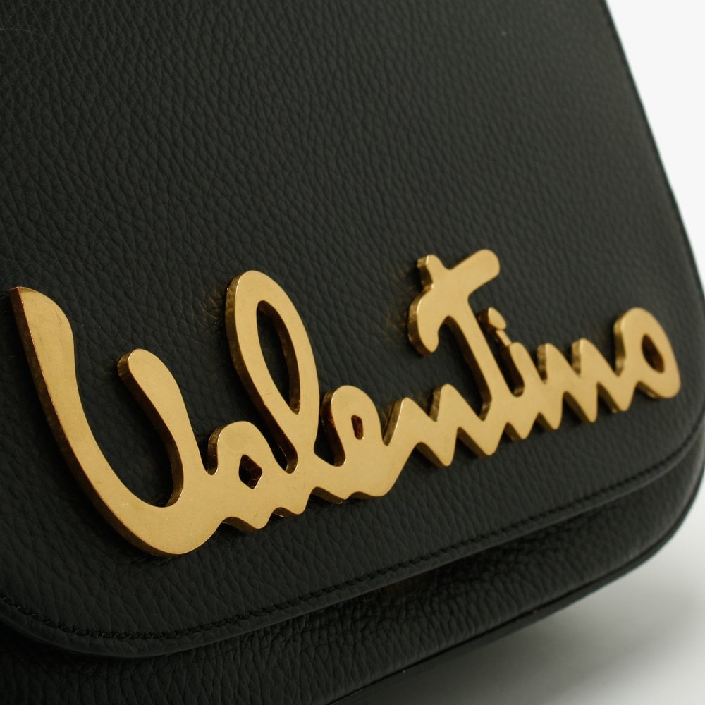 Malawi Black Grainy Leather Satchel Bag