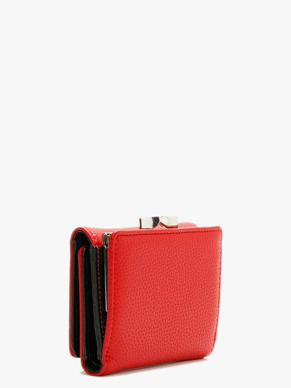 Small Johanna Red Vegan Frame Wallet
