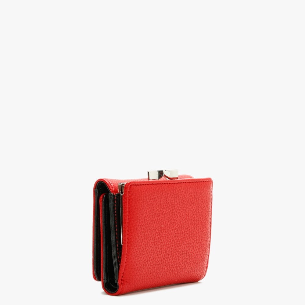 Small Johanna Red Vegan Frame Wallet