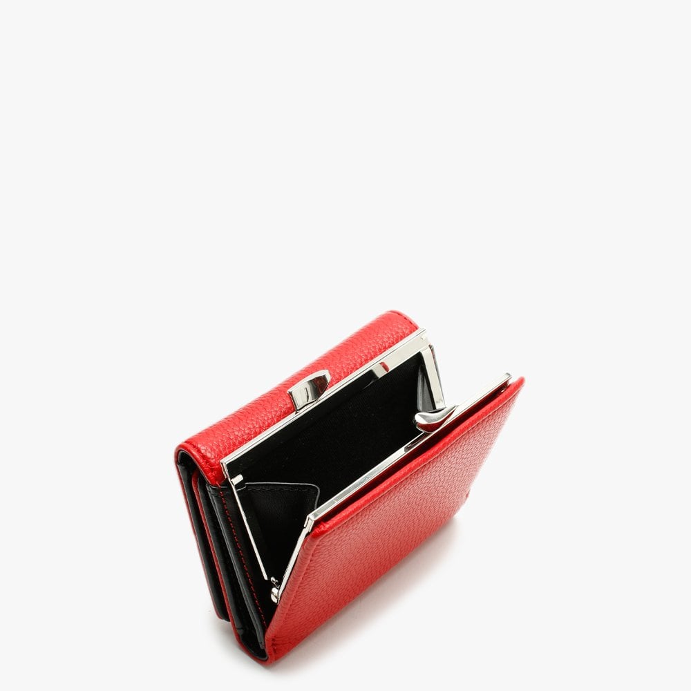 Small Johanna Red Vegan Frame Wallet