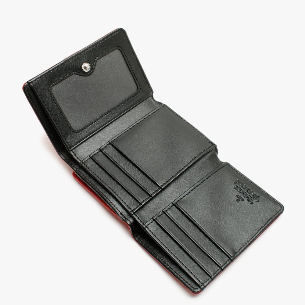 Small Johanna Red Vegan Frame Wallet