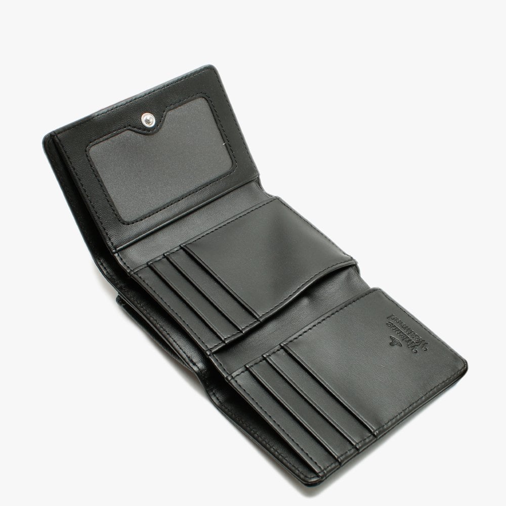 Small Johanna Black Vegan Frame Wallet
