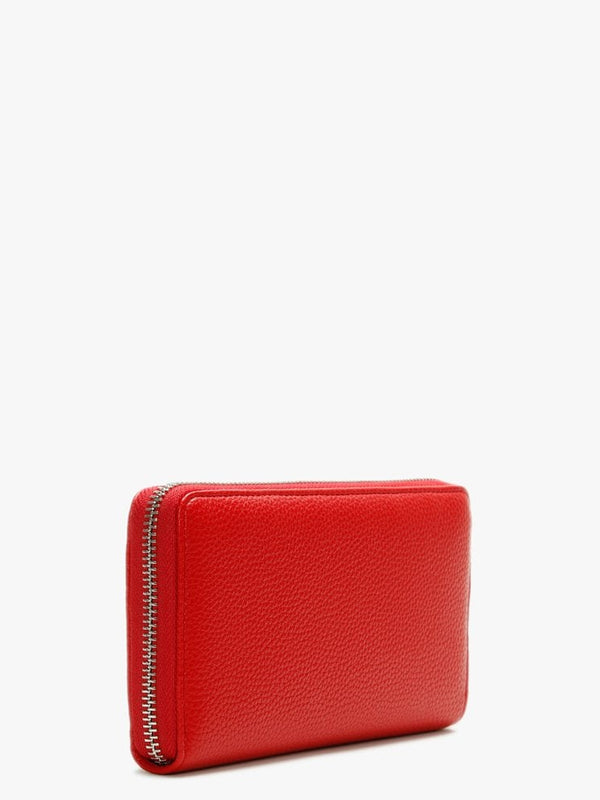 Johanna Red Vegan Zip Around Wallet