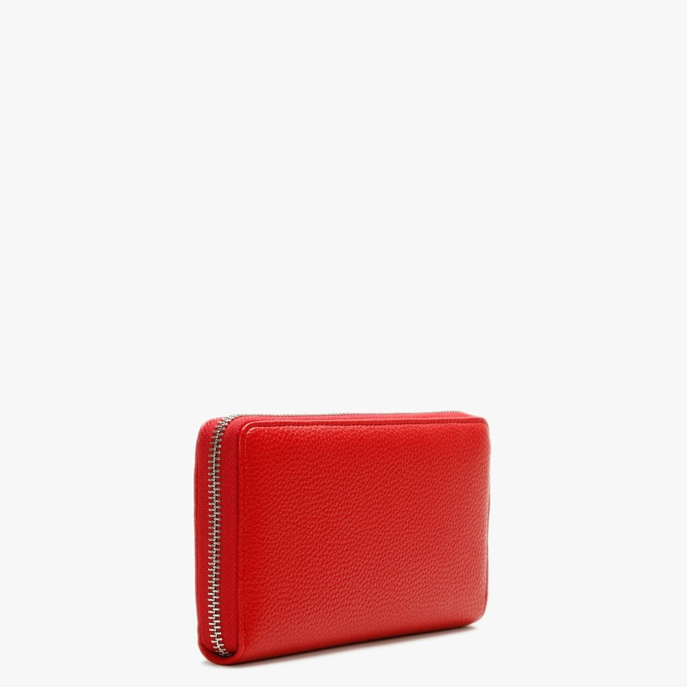 Johanna Red Vegan Zip Around Wallet